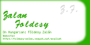 zalan foldesy business card